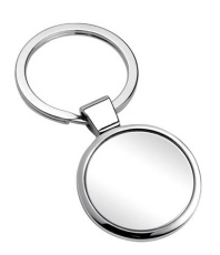 Runder Schlüsselanhänger aus Chrom, Durchmesser 30 mm