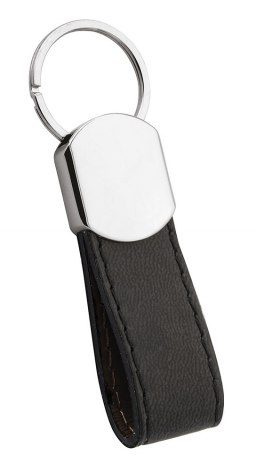 Schwarzer Auto-Schlüsselanhänger aus Kunstleder, Produktbild (1)