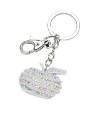 Schlüsselanhänger Apfel mit Strass, ohne Schachtel