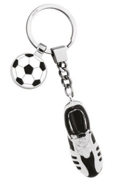Schlüsselanhänger Fußballschuh schwarz-weiß, Produktbild (2)
