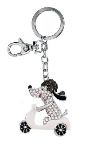 Schlüsselanhänger Hund Sprint weiß, ohne Box, Produktbild