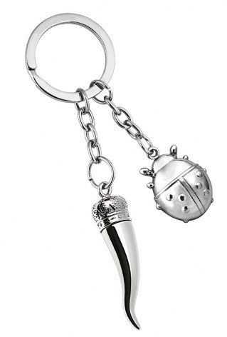Schlüsselanhänger-Marienkäfer- und Horn-Amulett, Produktbild (1)