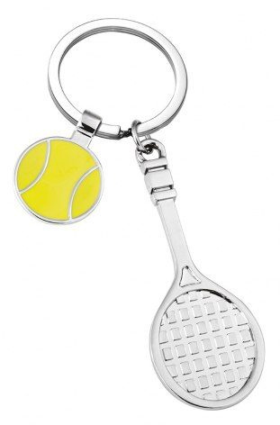 Schlüsselanhänger mit Tennisschläger und Anhänger, Produktbild (1)