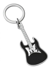 Schlüsselanhänger – Gitarre – glänzend und schwarz