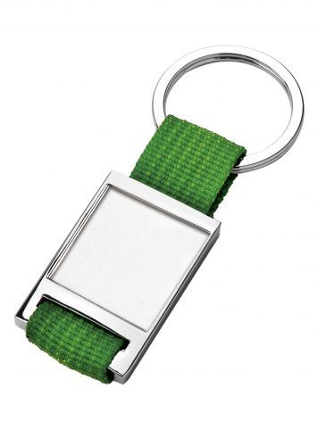 Schlüsselanhänger aus grünem Stoff mit Hohlmuster, 25 × 25, Produktbild (1)