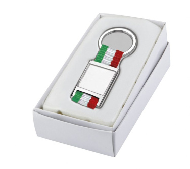 Schlüsselanhänger aus Stoff mit italienischer Flagge, hohl, Produktbild (2)