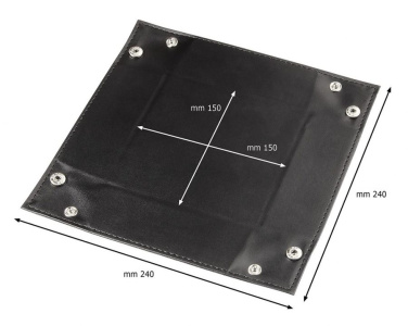 Schwarze PU-Ablageschale 15 × 15 cm, Produktbild (3)