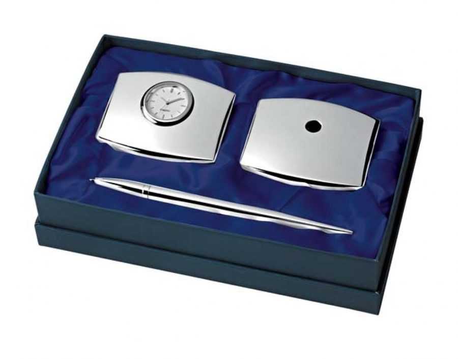 Set (2-teilig) Stiftehalter & Tischuhr, Produktbild