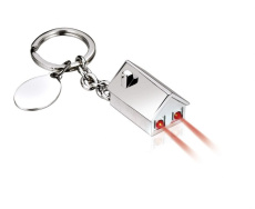 Schlüsselanhänger "Haus" rotes Licht
