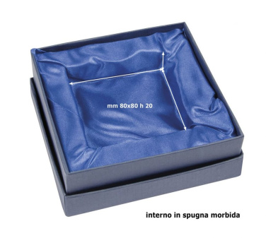 Blaue Schachtel, satinblau, 120 × 120 × 40 mm, Produktbild (2)