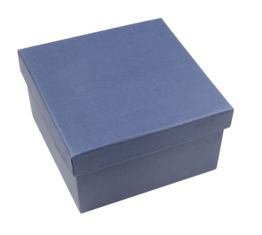 Blaue Schachtel, satinblau, 130 × 130 × 70 mm, Produktbild (3)