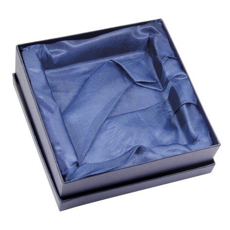 Blaue Schachtel, satinblau, 230 × 220 × 60 mm, Produktbild (1)