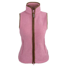 Ärmelloses Damen-Sherpa-Fleece-Weste in Altrosa