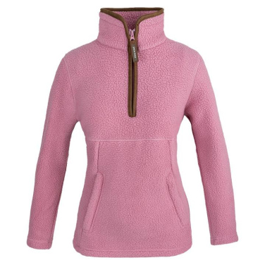 Damen-Pullover aus Sherpa-Fleece mit halbem Reißverschluss, Farbe: Altrosa – Jack Pyke (2)