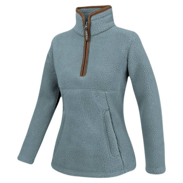 Damen-Pullover aus Sherpa-Fleece mit halbem Reißverschluss, Eisblau – Jack Pyke (2)