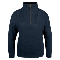 Damen-Sweatshirt mit halbem Reißverschluss, Marineblau