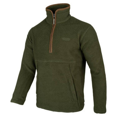 Halb-Reißverschluss-Sherpa-Fleece-Pullover, Olivgrün – Jack Pyke (2)