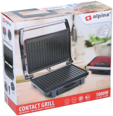 ALPINA Kontaktgrill 220-240 V 1000 W 27 x 17 cm – ALPINA (3)