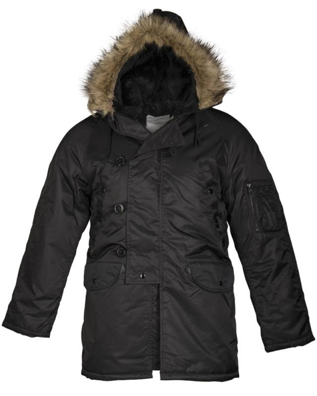 US Fliegerparka N3B Teesar® Schwarz – Mil-Tec