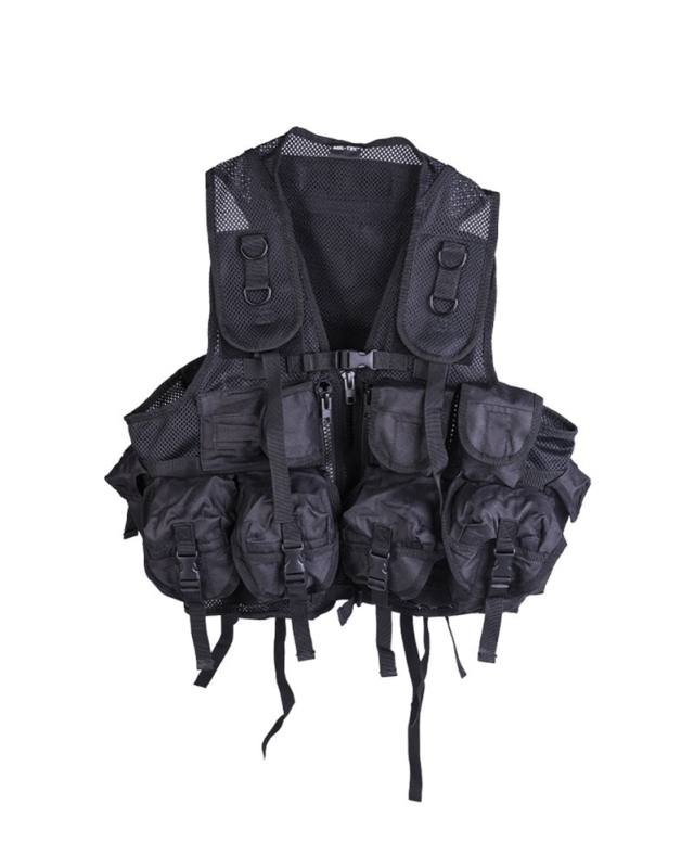 Einsatzweste Tactical (9 Ta.)schwarz – Mil-Tec (1)
