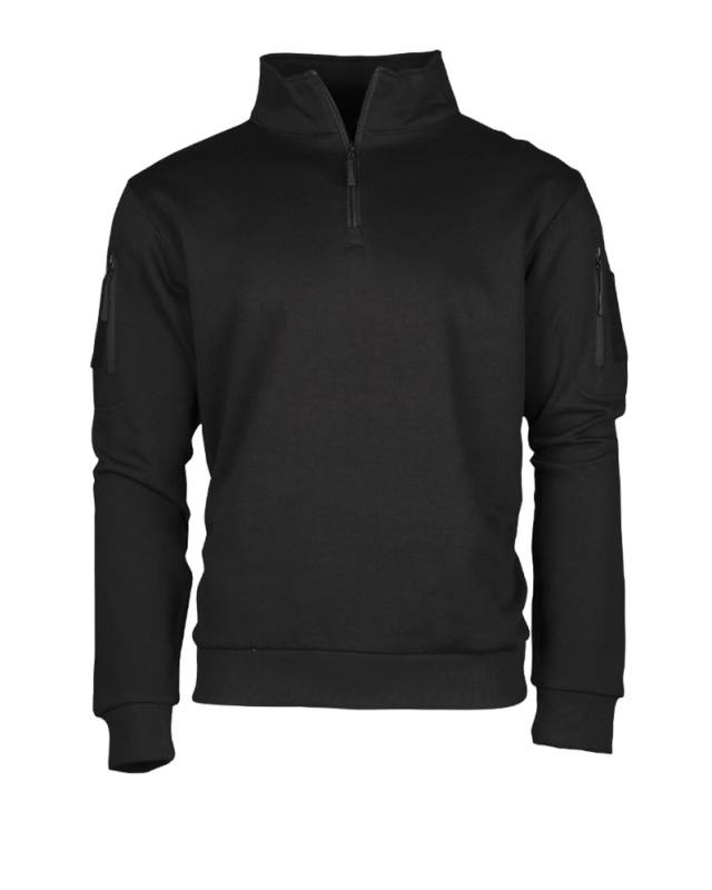 Tactical Sweatshirt Mit Zipper Schwarz – Mil-Tec (1)