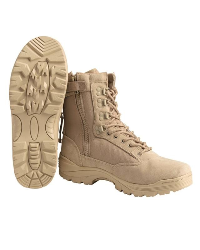Tactical Boot Mit Ykk® Zipper Khaki – Mil-Tec