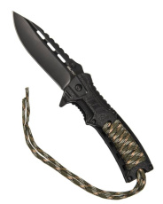 Einhandmesser Paracord Mit Fire Starter Tarn