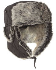Wintermütze Mit Kunstpelz Schwarz
