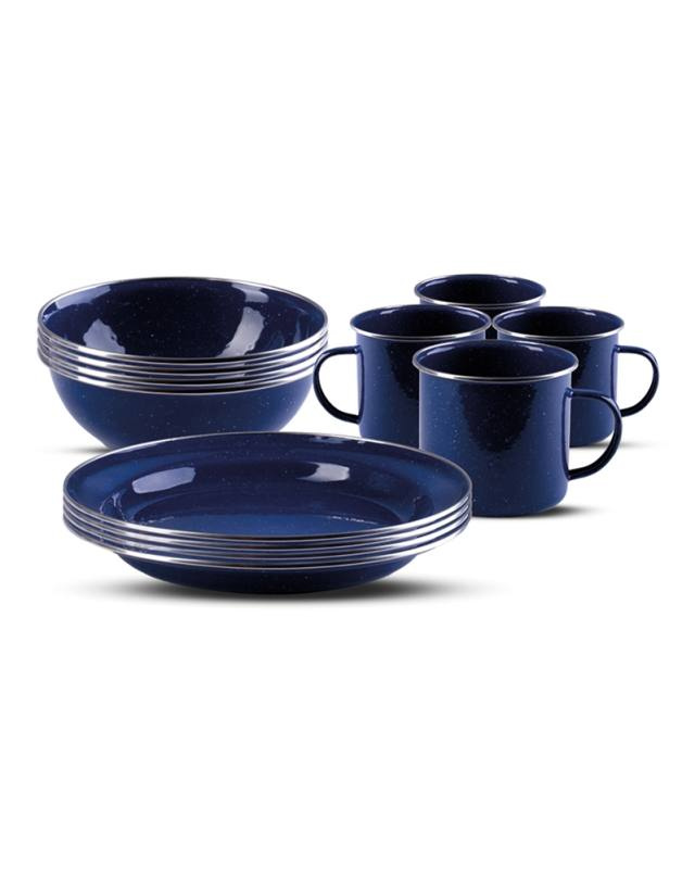 Western Essgeschirrsatz Emaille 12-tlg.blau – Mil-Tec