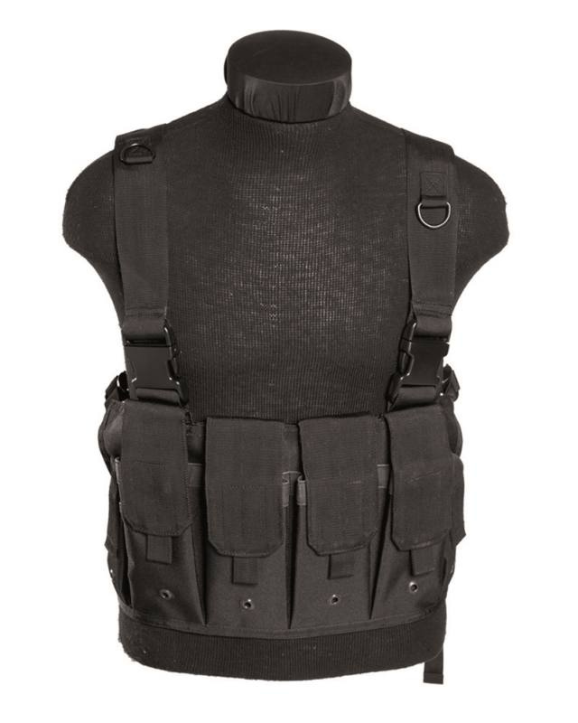 Taktisches Chest Rig mit Magazintaschen, schwarz - Mil-Tec