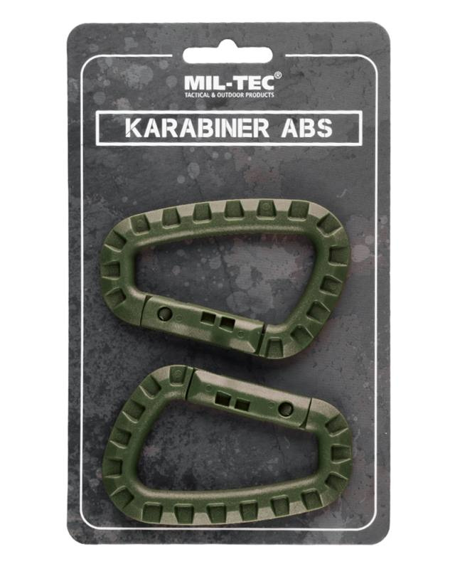 Karabiner Abs (2 Stück pro Blister) Olivgrün – Mil-Tec (1)