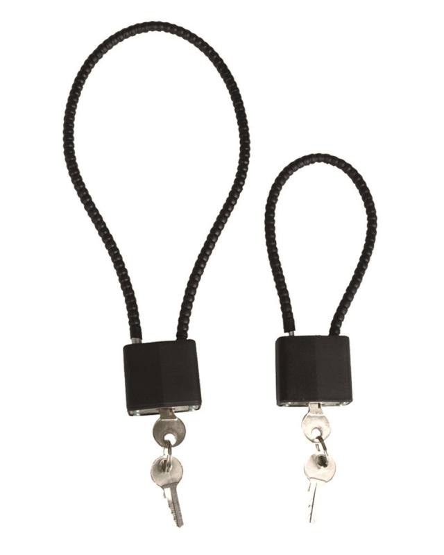 Stahlseilschloss Schwarz 380MM – Mil-Tec