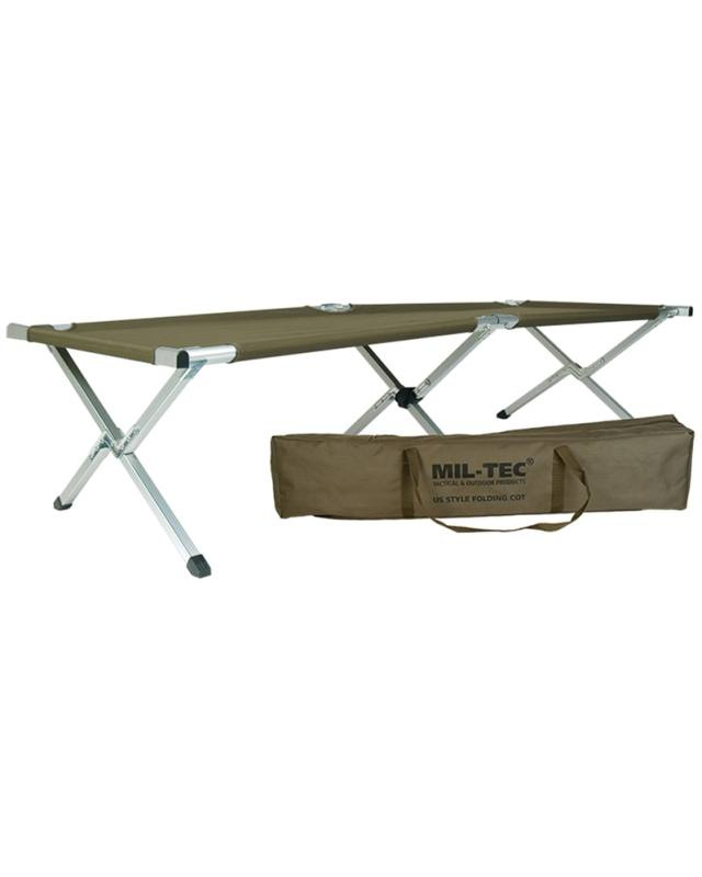Feldbett US Typ Alu Mit Ta.190 × 65 Cm Olivgrün – Mil-Tec