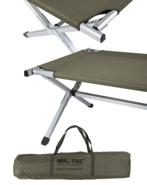 Feldbett US Typ Alu Mit Ta.190 × 65 Cm Olivgrün Reinforced – Mil-Tec (2)