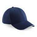 Beechfield B20 Baseballcap, Marineblau / Weiß