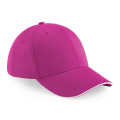 Beechfield B20 Baseballcap, Fuchsia / Weiß
