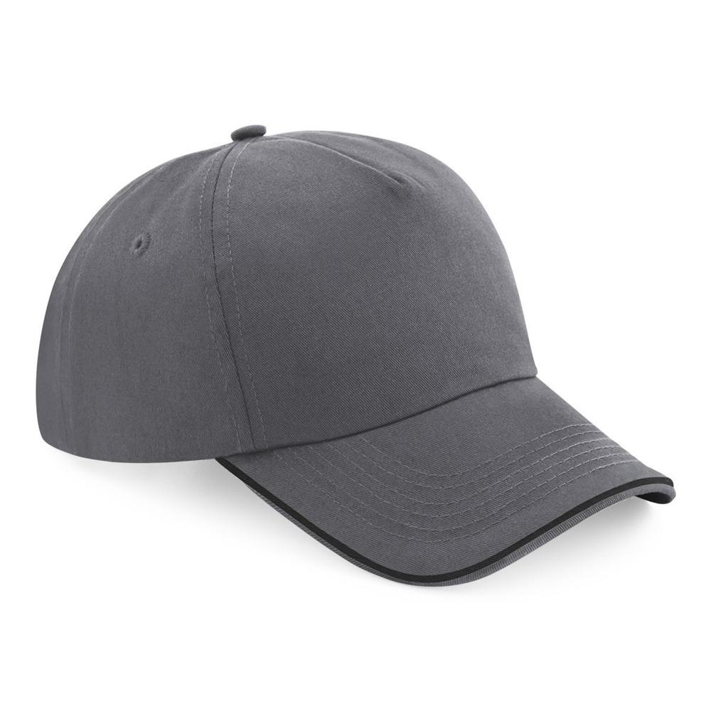 Beechfield B25C Baseballcap - Graphitgrau / Schwarz (1)