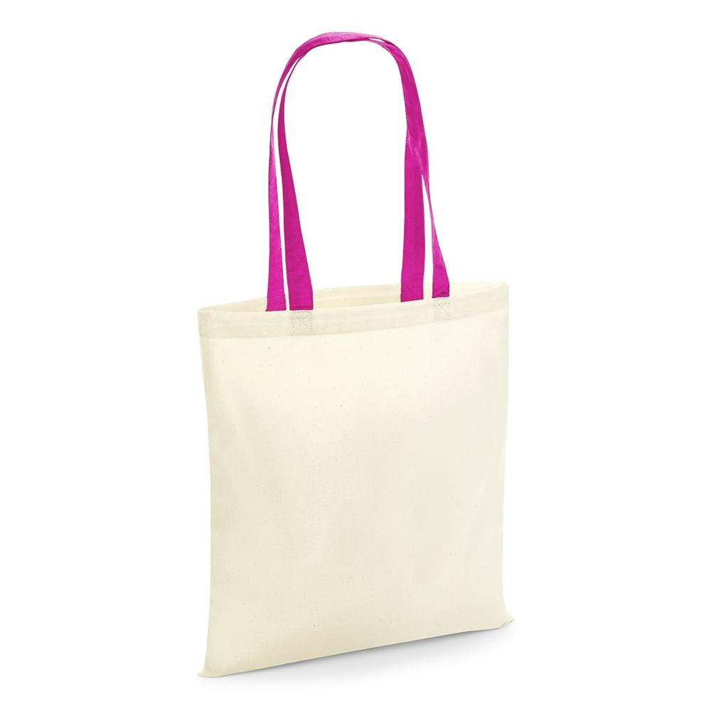 Westford Mill W101C Tragetasche - Natur / Fuchsia (1)