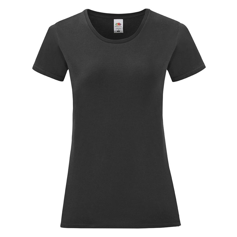 Fruit of the Loom 61-432-0 Damen-T-Shirt - Schwarz, XS (1)