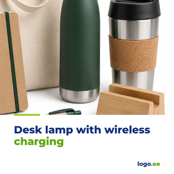 Desk lamp with wireless charging