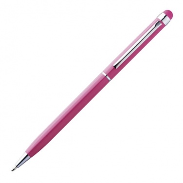 Logotrade business gift image of: Ball pen with touch pen 'New Orleans'  color pink