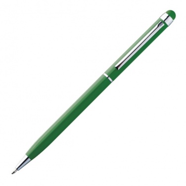 Logo trade promotional giveaways picture of: Ball pen with touch pen 'New Orleans'  color green