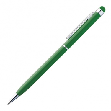 Logo trade promotional products picture of: Ball pen with touch pen 'New Orleans'  color green