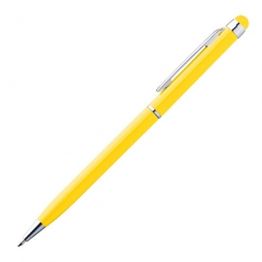 Logotrade business gift image of: Ball pen with touch pen 'New Orleans'  color yellow
