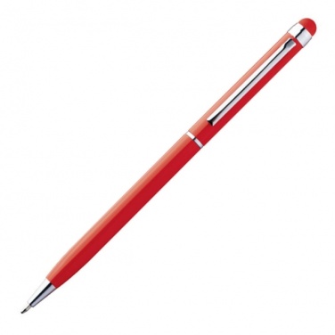 Logo trade business gifts image of: Ball pen with touch pen 'New Orleans'  color red