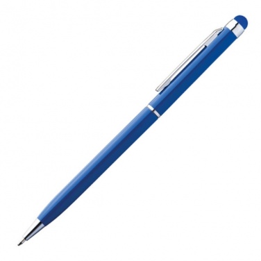 Logotrade promotional gift image of: Ball pen with touch pen 'New Orleans'  color blue
