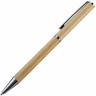 Logotrade promotional giveaway picture of: Wooden ball pen 'Heywood', lightbrown