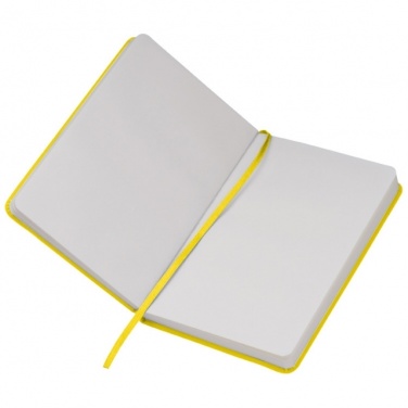 Logo trade promotional gifts picture of: Notebook A6 Lübeck, yellow