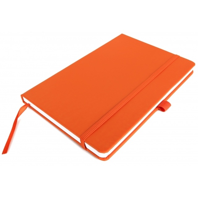 Logo trade promotional gifts image of: A5 note book 'Kiel'  color orange