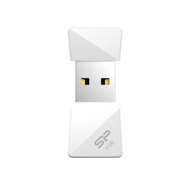 Logo trade promotional gift photo of: USB stick Silicon Power T08  16GB color white